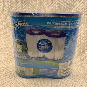 New 2 Pack Summer Escapes Type A or C Pool Filter Cartridge Replacement Filters